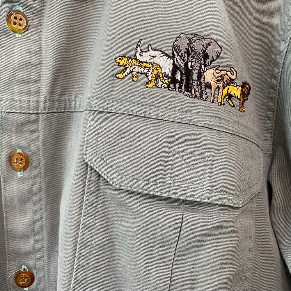 Vintage Steel Blue Safari Shirt - Picture 3 of 9